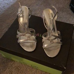 Kelly & Katie silver heels
